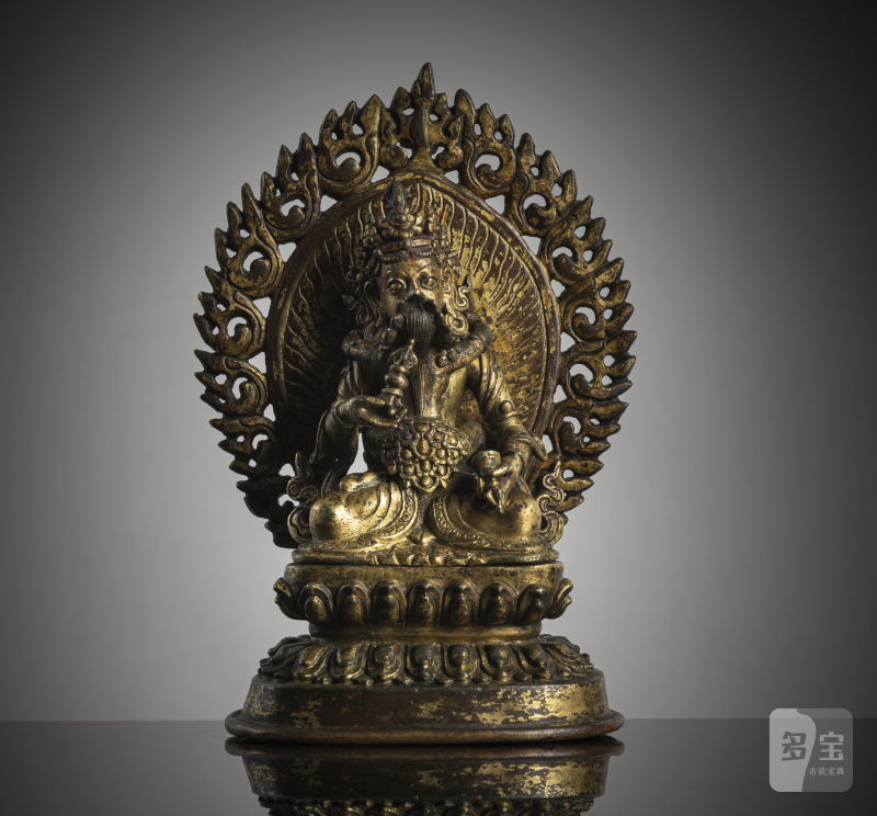 A GILT-COPPER FIGURE OF VAJRADHARA AND HIS CONSORT